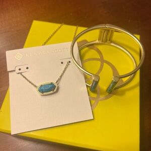 Kendra Scott Elisa Necklace and Cuff Bracelet
